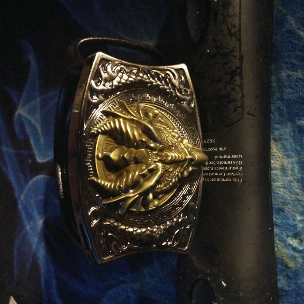 Belt with buckle(w/hidden knife)